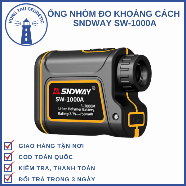 Ống Nhòm Đo Khoảng Cách SNDway SW-1000A | Máy đo khoảng cách